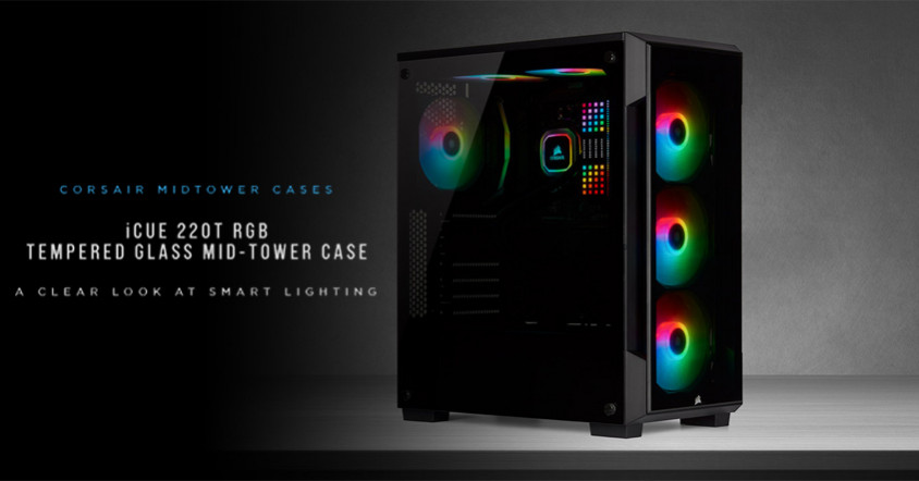 Corsair iCUE 220T RGB CC-9011190-WW ATX Mid-Tower Gaming Kasa