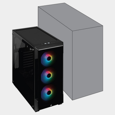 Corsair iCUE 220T RGB CC-9011190-WW ATX Mid-Tower Gaming Kasa