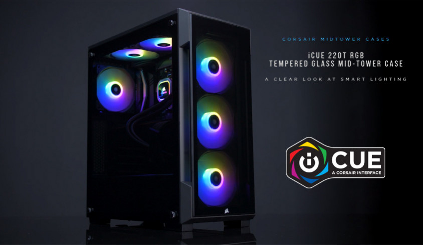 Corsair iCUE 220T RGB CC-9011190-WW ATX Mid-Tower Gaming Kasa