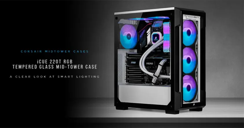 Corsair iCUE 220T RGB CC-9011191-WW ATX Mid-Tower Gaming Kasa
