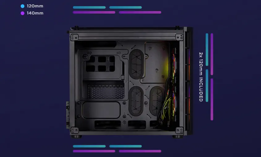 Corsair 280X Crystal Series RGB CC-9011135-WW Micro ATX Gaming Kasa