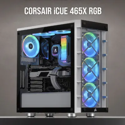 Corsair iCUE 465X RGB CC-9011189-WW ATX Mid-Tower Gaming Kasa