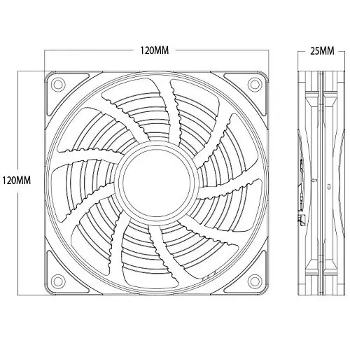 DEEPCOOL RF120 RGB LED 120mm Kasa Fanı