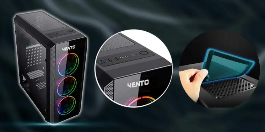 Vento VG04F+ 700W ATX Mid-Tower Gaming Kasa