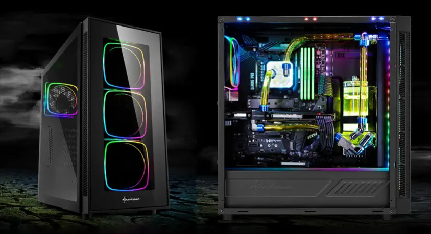 Sharkoon TG6-RGB ATX Mid-Tower Gaming Kasa