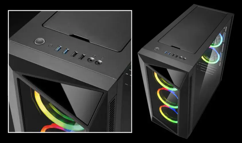 Sharkoon REV200 RGB ATX Mid-Tower Gaming Kasa