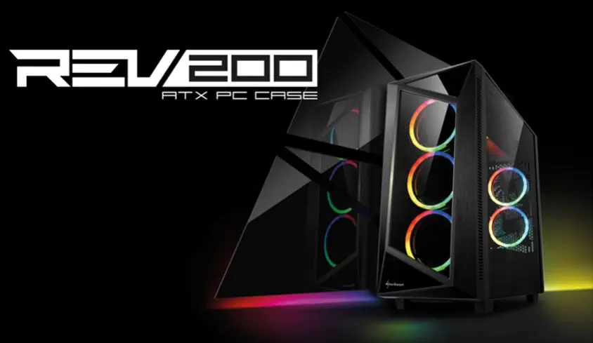 Sharkoon REV200 RGB ATX Mid-Tower Gaming Kasa