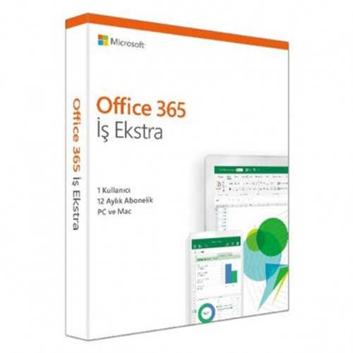 Microsoft Office 365 İş Ekstra KLQ-00487 / KLQ-00437 Türkçe Kutulu Ofis Yazılımı