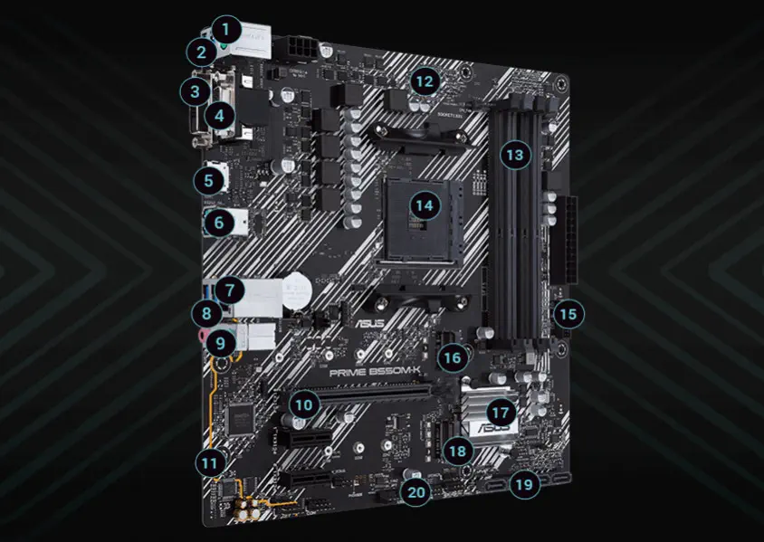 ASUS Prime B550M-K Gaming Anakart