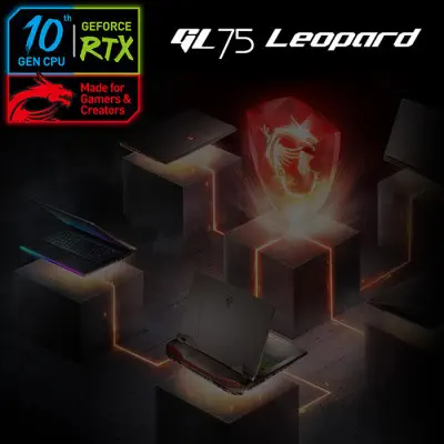 MSI GL75 Leopard 10SER-257XTR I7-10750H 32GB 1TB 256GB SSD 6GB RTX 2060 17.3″ Full HD FreeDOS Gaming Notebook