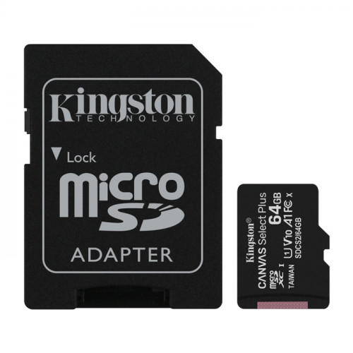 Kingston Canvas Plus 64GB SDCS2/64GB MicroSD Hafıza Kartı