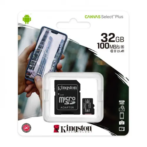 Kingston Canvas Plus 32GB SDCS2/32GB MicroSD Hafıza Kartı