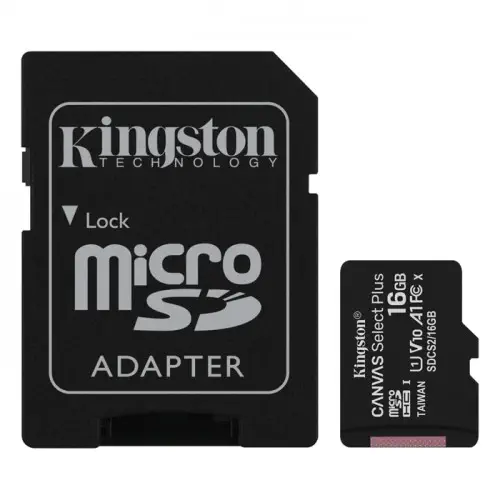 Kingston Canvas Plus 16GB SDCS2/16GB MicroSD Hafıza Kartı