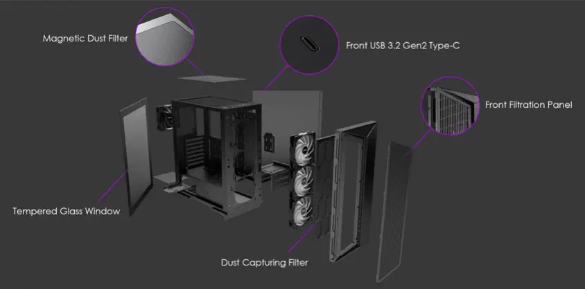 MSI MPG GUNGNIR 110M ATX Mid-Tower Gaming Kasa