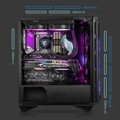 MSI MPG GUNGNIR 110M ATX Mid-Tower Gaming Kasa