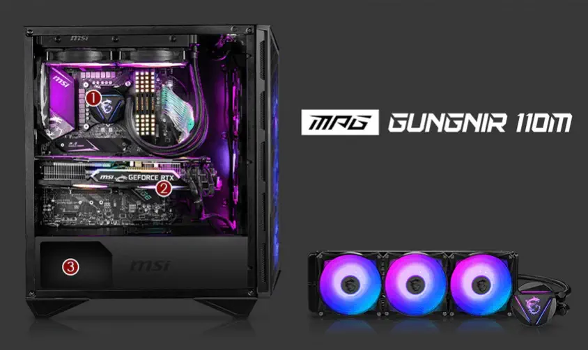 MSI MPG GUNGNIR 110M ATX Mid-Tower Gaming Kasa