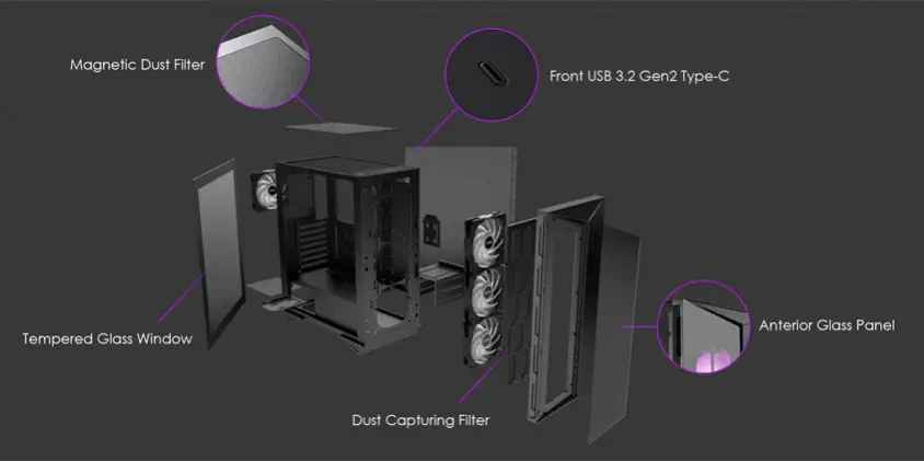 MSI MPG GUNGNIR 110R ATX Mid-Tower Gaming Kasa