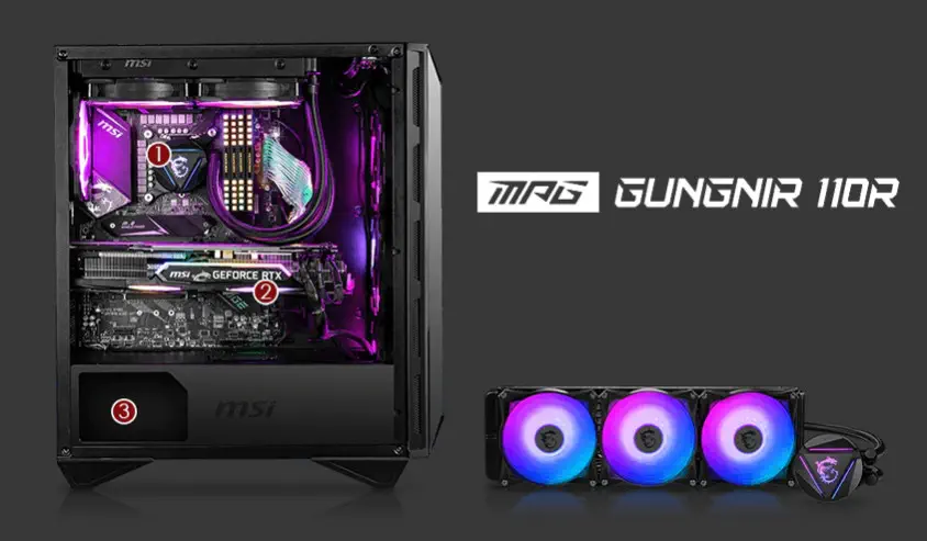 MSI MPG GUNGNIR 110R ATX Mid-Tower Gaming Kasa