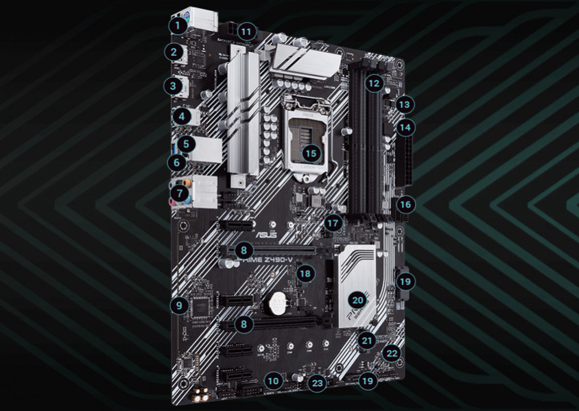 Asus Prime Z490VSI Intel Z490 Soket 1200 DDR4 4266(OC)MHz ATX Gaming