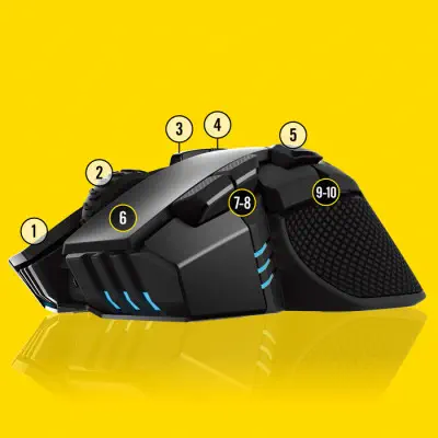 Corsair Ironclaw RGB Wireless CH-9317011-EU Kablosuz Gaming Mouse