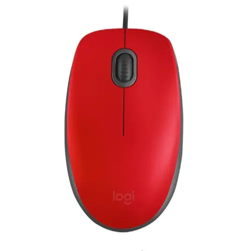 Logitech M110 910-005489 Optik Kırmızı Kablolu Mouse