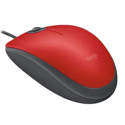 Logitech M110 910-005489 Optik Kırmızı Kablolu Mouse