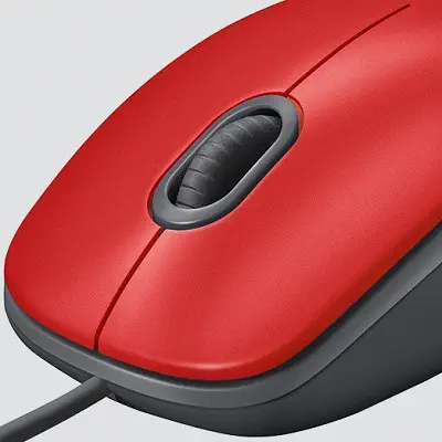 Logitech M110 910-005489 Optik Kırmızı Kablolu Mouse