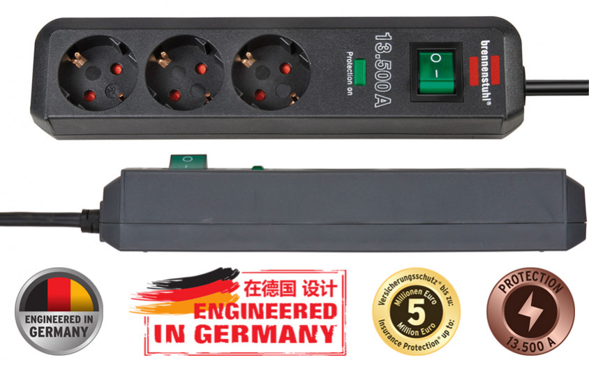 Brennenstuhl Eko Line 3`kü 13.500 mAh Akım Korumalı Priz