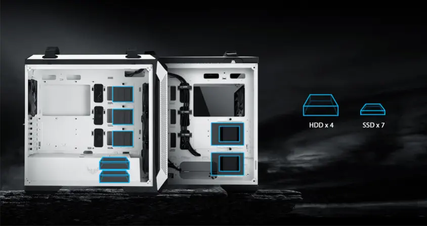 ASUS TUF Gaming GT501 White Edition E-ATX Mid-Tower Gaming Kasa