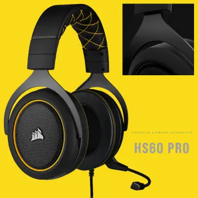 Corsair HS60 Pro Surround Sarı CA-9011214-EU Kablolu Gaming Kulaklık