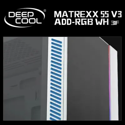 DEEPCOOL MATREXX 55 V3 ADD-RGB WH 3F E-ATX Mid-Tower Gaming Kasa