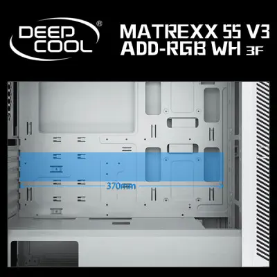 DEEPCOOL MATREXX 55 V3 ADD-RGB WH 3F E-ATX Mid-Tower Gaming Kasa
