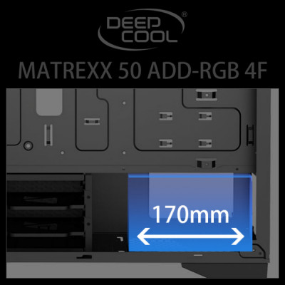 DEEPCOOL MATREXX 50 ADD-RGB 4F E-ATX Mid-Tower Gaming Kasa
