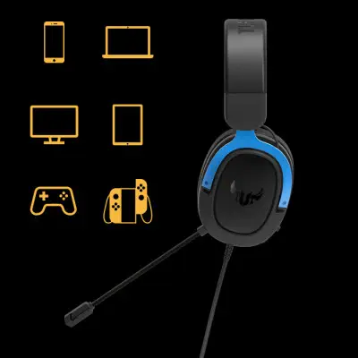 Asus TUF Gaming H3 Mavi Kablolu Gaming Kulaklık