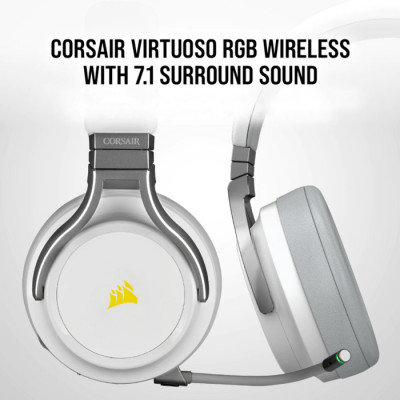 Corsair Virtuoso RGB White CA-9011186-EU Kablosuz Gaming Kulaklık