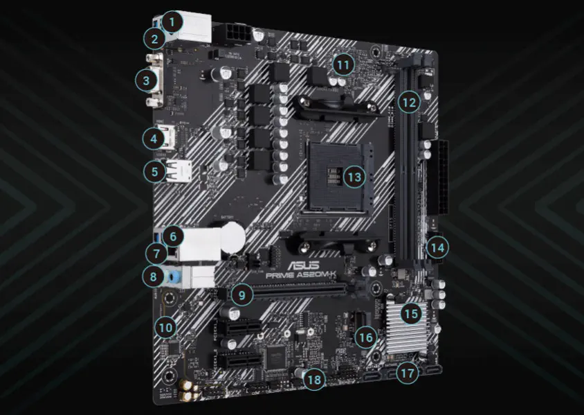 ASUS Prime A520M-K AMD Soket AM4 DDR4 4600(OC)MHz Micro ATX Anakart