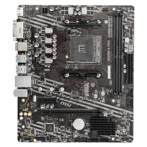 MSI A520M-A PRO Soket AM4 DDR4 4600(OC)MHz mATX Anakart