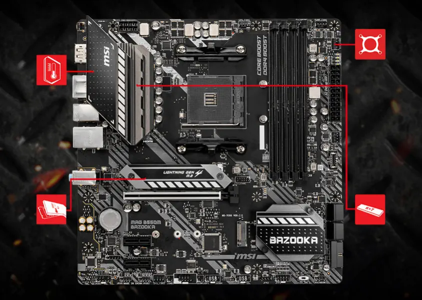 MSI MAG B550M BAZOOKA Gaming Anakart