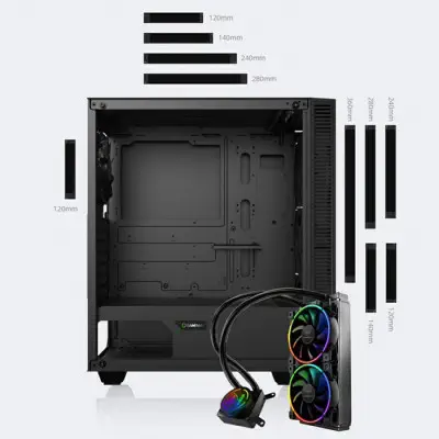Frisby Gamemax Draco XD 650W 80+ Bronze ATX Mid-Tower Gaming Kasa