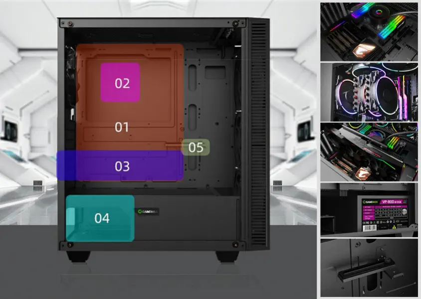 Frisby Gamemax Draco XD 650W 80+ Bronze ATX Mid-Tower Gaming Kasa