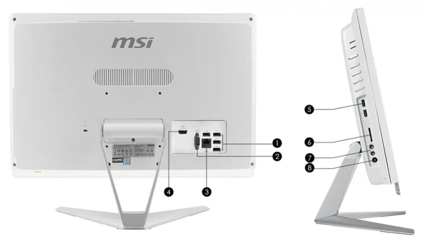 MSI Pro 20EXTS 8GL-051XEU 19.5” HD+ All In One PC