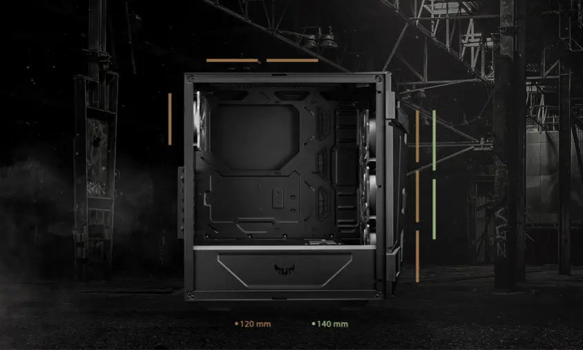 ASUS TUF Gaming GT301 ARGB Fanlı Temperli Cam USB 3.1 ATX Mid-Tower Gaming Kasa