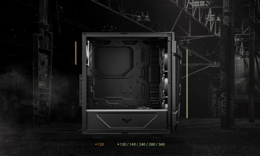 Asus TUF Gaming GT301 4 Fan (3 x ARGB Fan) USB 3.1 Temperli Cam ATX Mid-Tower Gaming (Oyuncu) Kasa