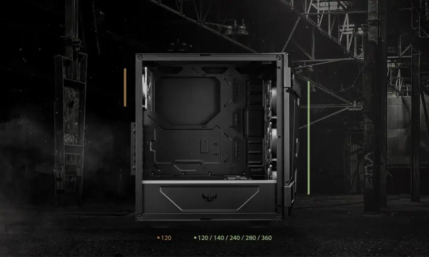 ASUS TUF Gaming GT301 ARGB Fanlı Temperli Cam USB 3.1 ATX Mid-Tower Gaming Kasa