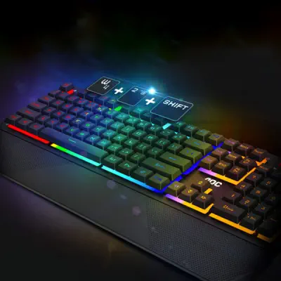 AOC GK200 RGB Mekanik Hisli Kablolu Gaming Klavye