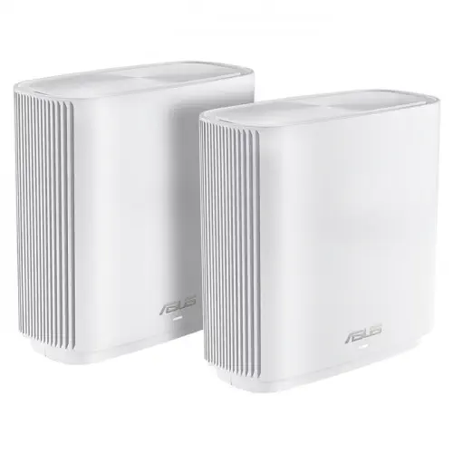 Asus ZenWiFi AC CT8 (W-2-PK) Mesh Sistemi (Beyaz İkili Paket)