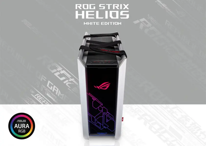 Asus ROG Strix Helios GX601 White Edition E-ATX Mid-Tower Gaming Kasa