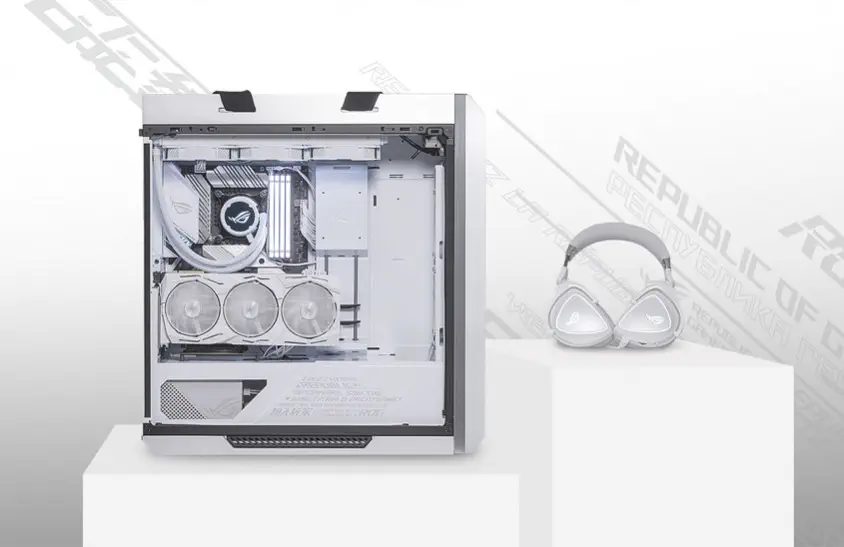 Asus ROG Strix Helios GX601 White Edition E-ATX Mid-Tower Gaming Kasa