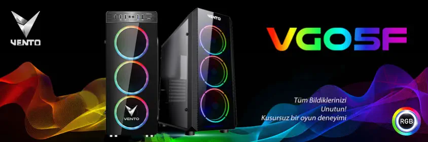 Vento VG05F+ 600W 80 Plus ATX Mid-Tower Gaming Kasa