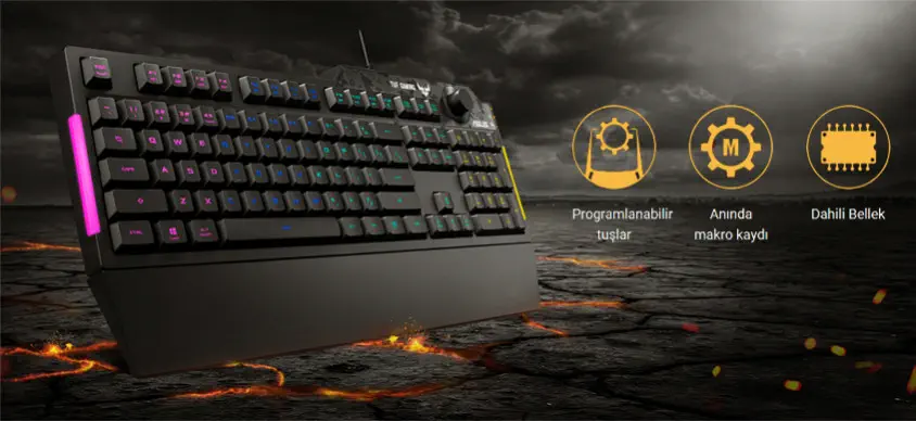 ASUS TUF Gaming K1 Mekanik Hisli Kablolu Gaming Klavye
